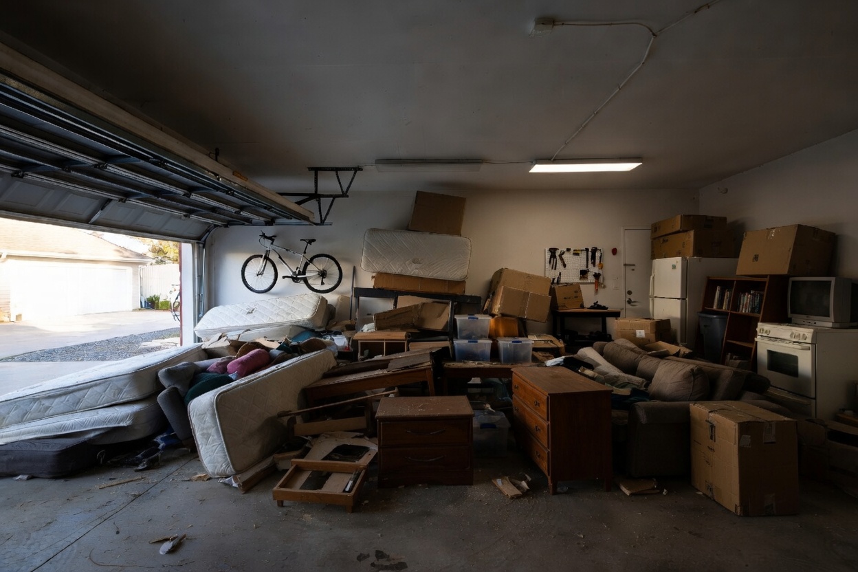 Space before junk removal