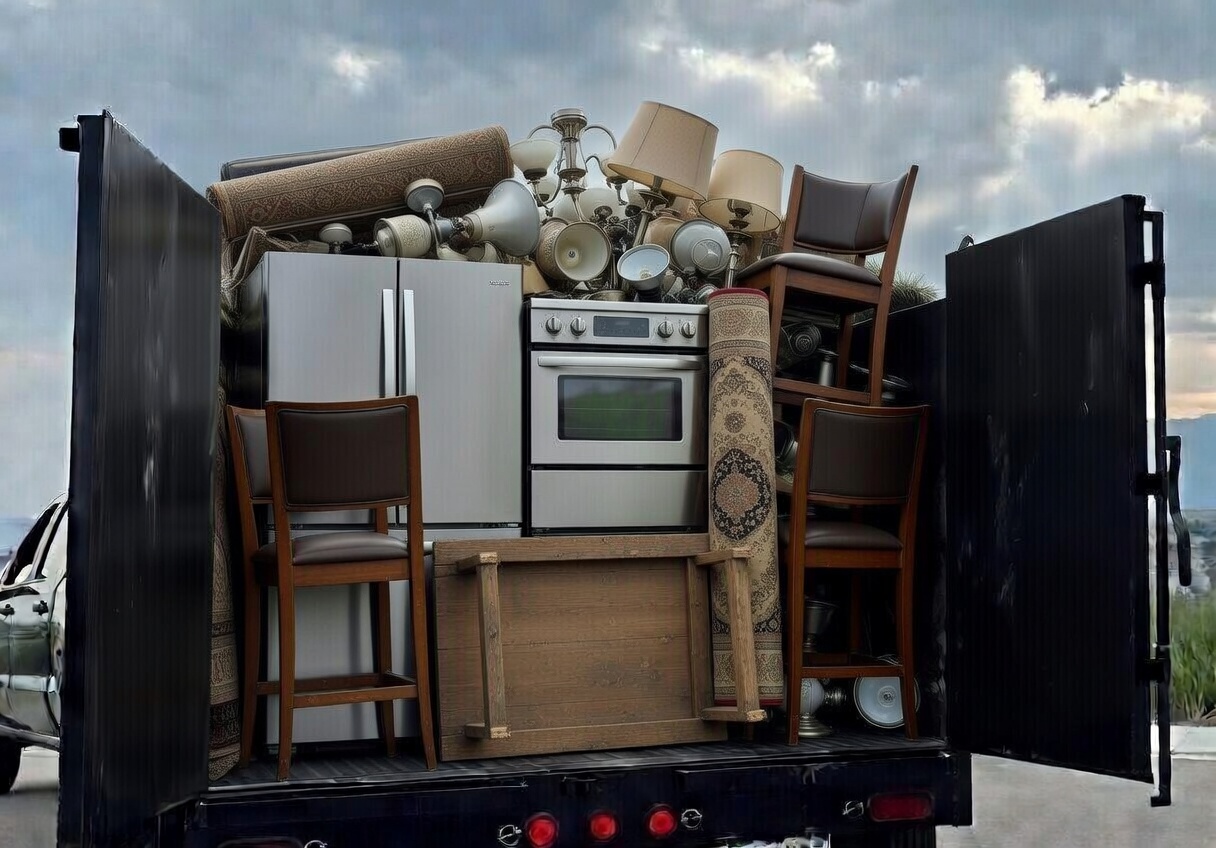 Fully loaded dump trailer